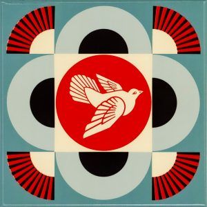 Geometric Dove (Blue)